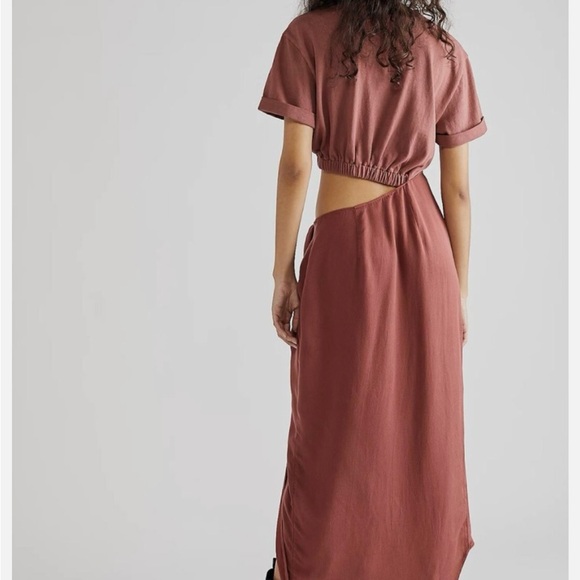 Free People Midi Dress and Jacket Set in Deep Mauve - Picture 4 of 8